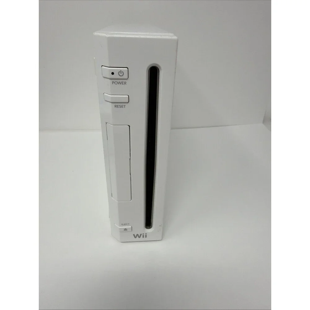 Nintendo Wii RVL-001 White Console Gamecube Compatibility Tested Works bundle